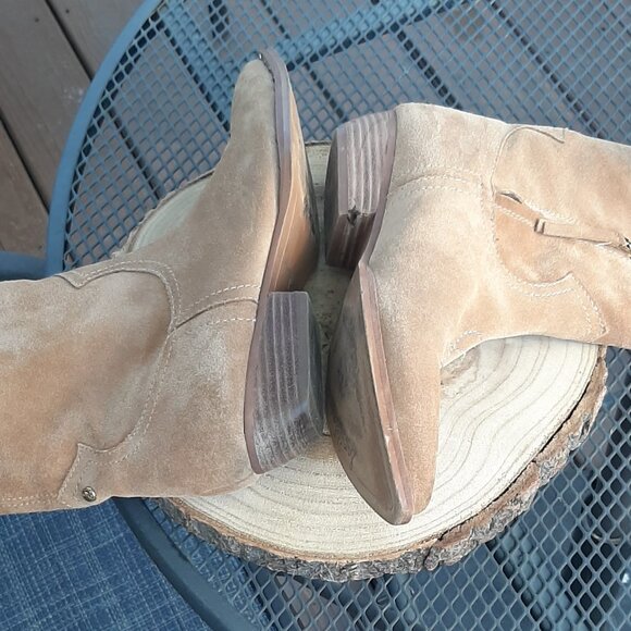 Sam Edelman "Ava" Carmel Suede Boots Size 8M - Picture 10 of 12